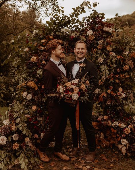 Autumnal gay wedding captured by LGBTQ photographer
