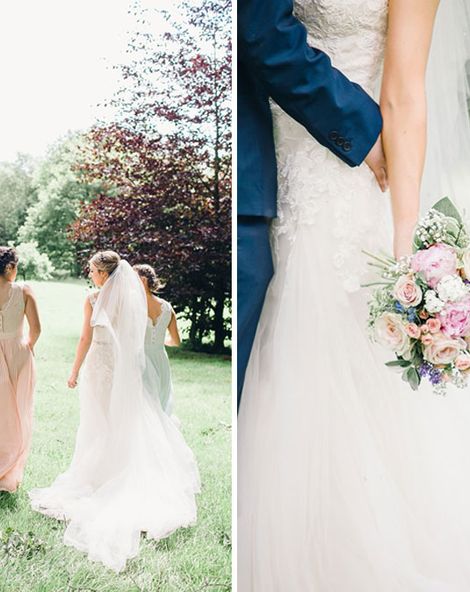 Outdoor Humanist Ceremony At Rivington Hall Barn With Pastel Bridesmaid 