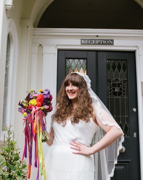 Colourful Wedding At Victoria Baths Manchester With Charlie Brear Gown