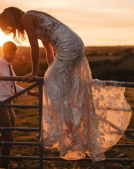 Laid Back Cornish Wedding Planned From Australia At Launcells Barton Bude Bride In Made With Love 'Stevie' Gown Images By McGivern Photography