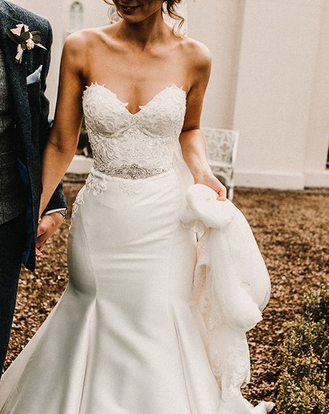 Hourglass Essence of Australia Wedding Dress for a Sophisticated Wedding at Combermere Abbey, Cheshire