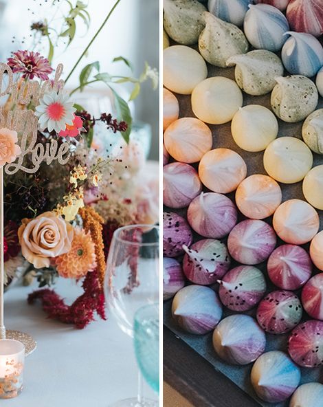Meringue Kisses and Colourful Wedding Flowers for a London Wedding at The Globe by Miss Genn Photography