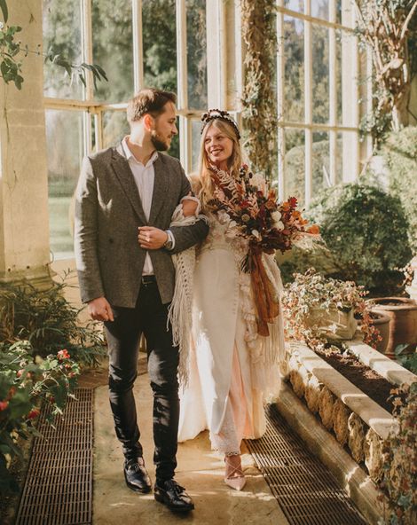 Boho Elopement at Castle Ashby in 