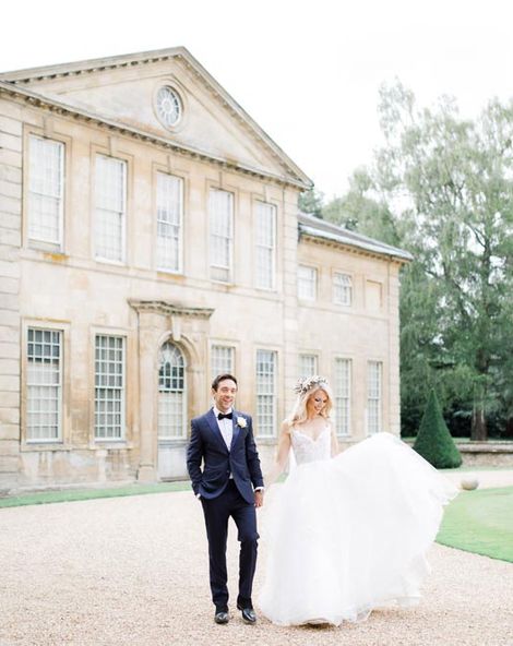 Whimsical Wedding At Aynhoe Park In The Cotswolds with Flower Crown
