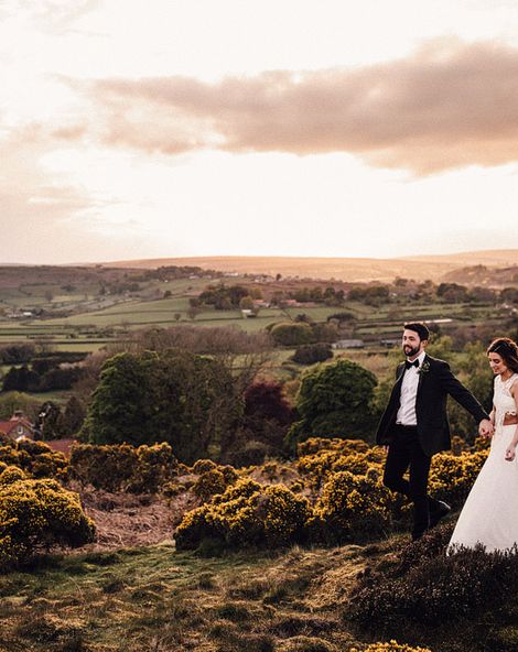 Danby Castle Wedding in Whitby with Emma Beaumont Wedding Dress
