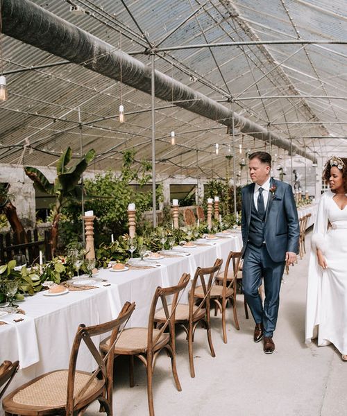 Galician Glasshouse Wedding Venue with Botanical Plants and Wicker ...
