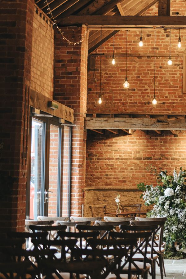Rustic Luxury Barn Ceremony Setting