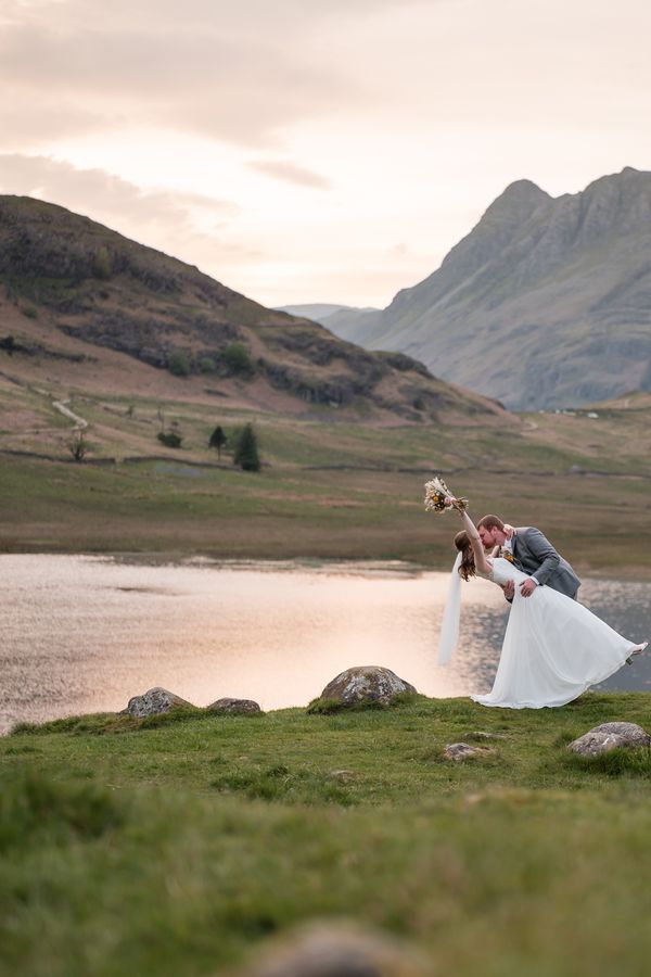 Bride & groom in the Lake District by Chris Freer