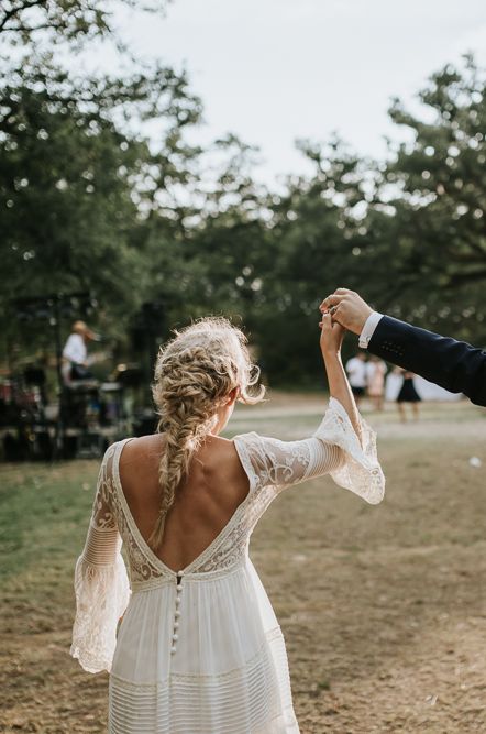 Spell & the Gypsy Collective Bell Sleeve Wedding Dress for an Outdoor Bohemian Wedding at La Selva, Tuscany | Damien Milan Photography