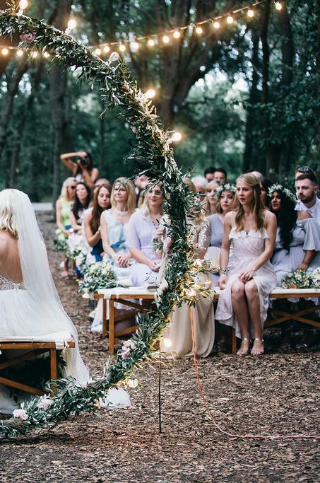 Puglian Countryside Wedding with Fairy Light Altar and Olive Grove Aperitivo | Anna Kara Wedding Dress | Britten Weddings Veil | Figtree Wedding Photography