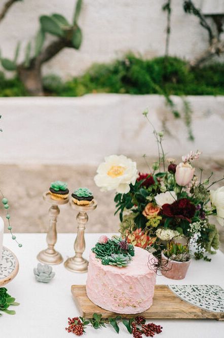 Succulent Wedding Cake