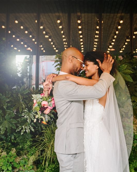Stylish Rooftop Wedding At Ace Hotel Shoreditch // Image By Story Wedding Photography // Bride In Catherine Deane