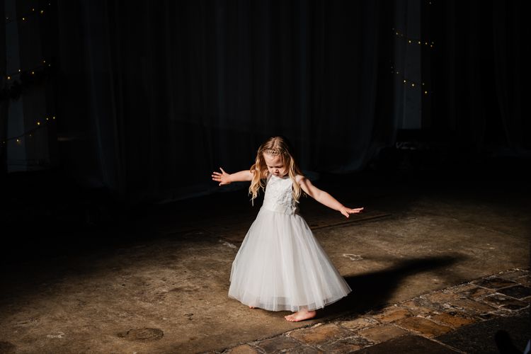 james soules photography flower girl dancing wedding in kent