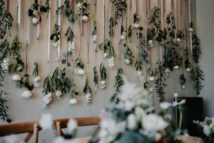 the roantree flower wall wedding decor
