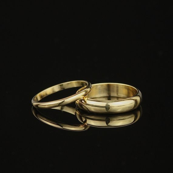 marcia vidal jewellery 18ct gold his  hers d profile wedding rings
