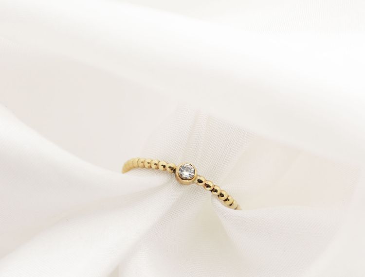 lavey london lavey london beaded solid 9ct gold beaded ring