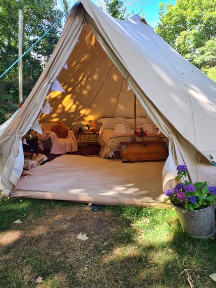 the cow shed weddings bell tent 2