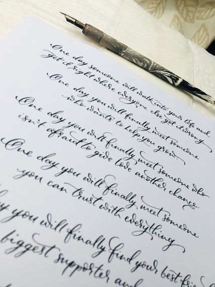 mint lettering pointed pen nib and ink modern calligraphy marlow bucks by mint lettering atmintlettering