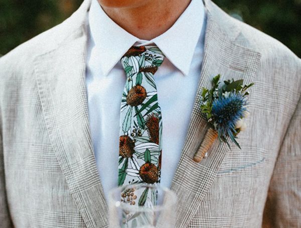 peggy and finn banksia grey wedding tie