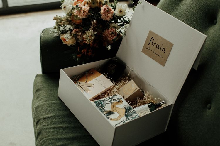 Bridesmaid gift box with unique gifts