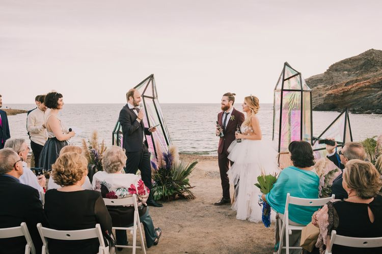 Outdoor ceremony on a Spanish beach