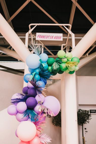 Ombre balloon arch
