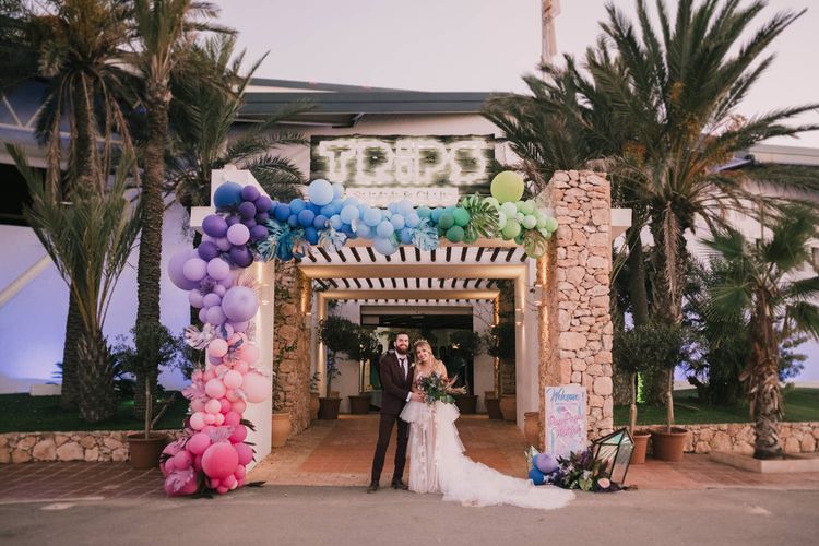 Ombre balloon arch