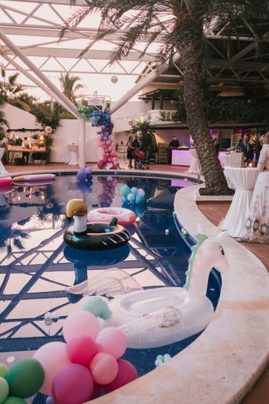 Pool with inflatables