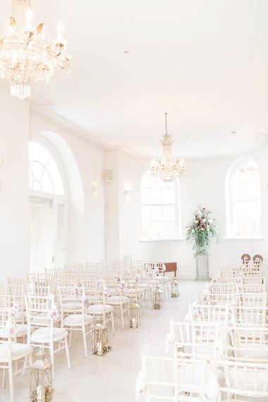 Aisle and Altar Style | Red New Years Eve Winter Wedding at Iscoyd Park, Shropshire | White Stag Wedding Photography | Lovetwofilm