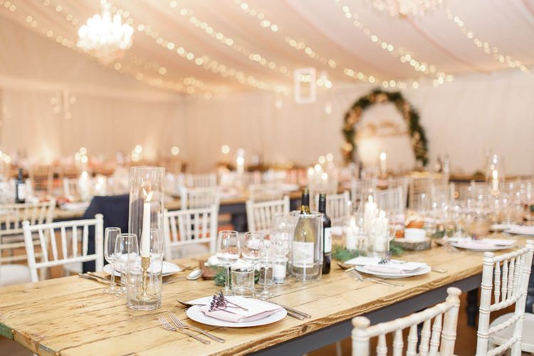 Wedding Reception Decor | Red New Years Eve Winter Wedding at Iscoyd Park, Shropshire | White Stag Wedding Photography | Lovetwofilm