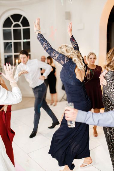 Evening Reception | Red New Years Eve Winter Wedding at Iscoyd Park, Shropshire | White Stag Wedding Photography | Lovetwofilm