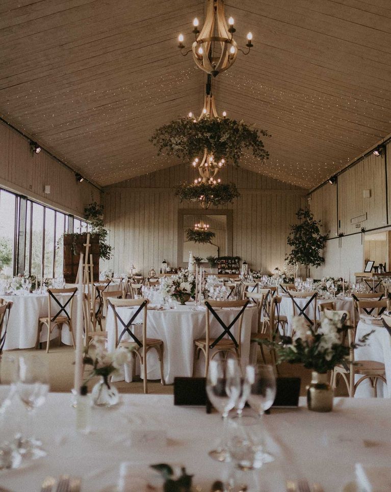 Gorgeous Primrose Hill Farm wedding venue with neutral, white and blush pink colour palette 