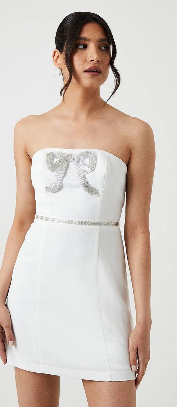 mini hen party dress idea from coast with embellished bow detail 