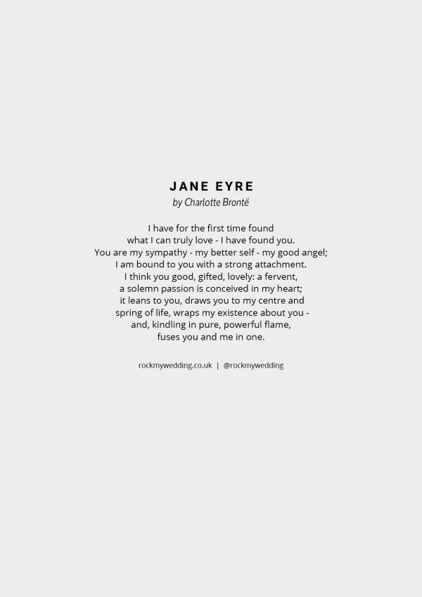 Jane Eyre by Charlotte Brontë Wedding Reading
