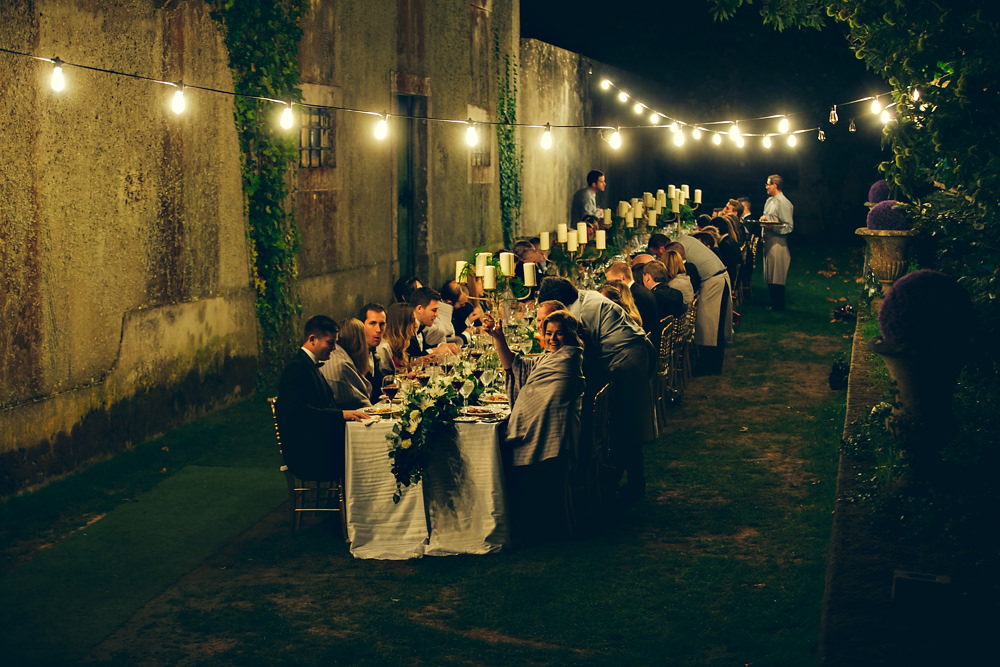 black tie wedding reception