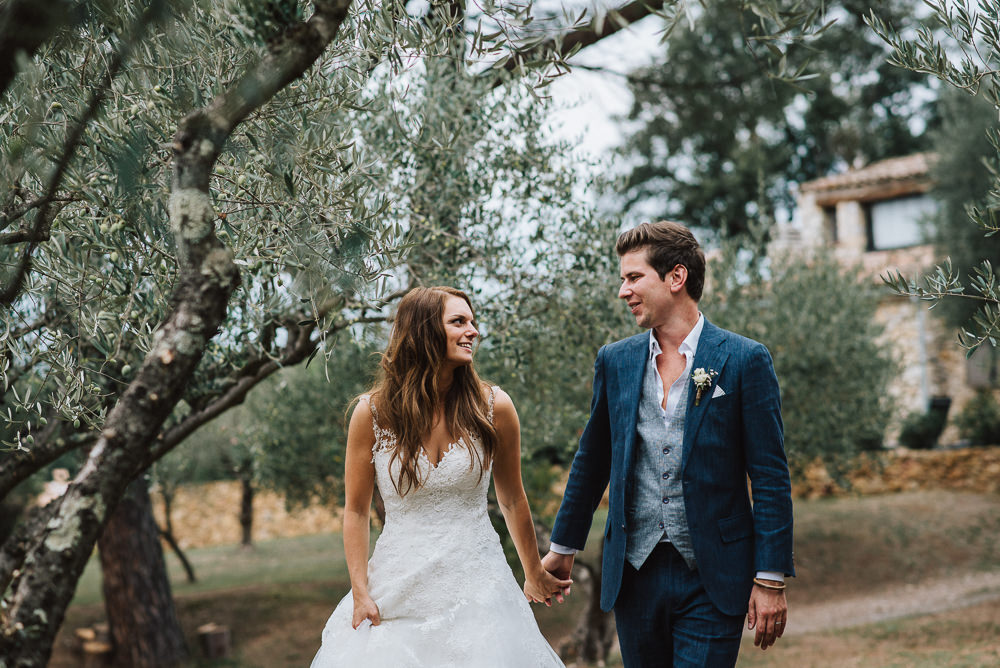 Outdoor Wedding Ceremony in Southern France with Rustic Decor