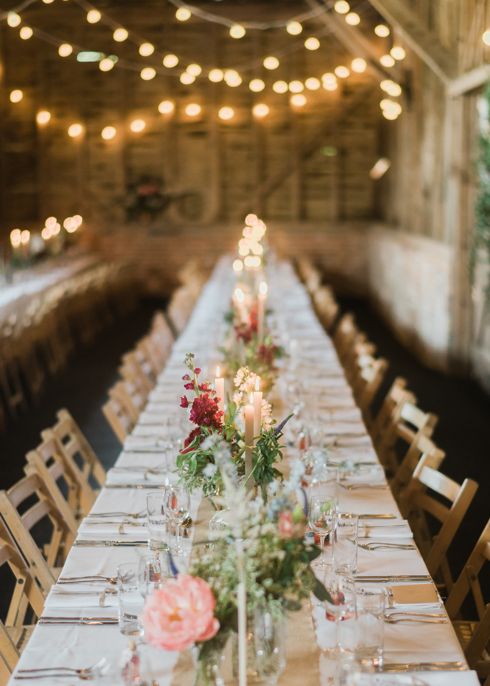 North Hidden Barn For A Rustic Wedding With Festoon Lights