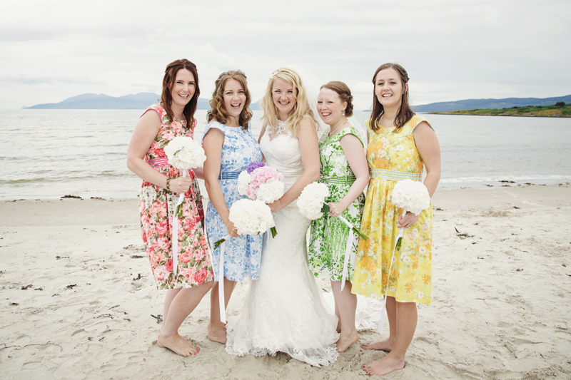 A Rustic Scottish Beach Wedding With Bride In Justin Alexander And
