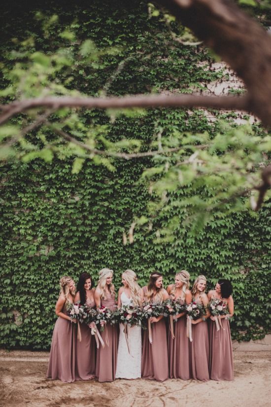dusky purple bridesmaid dresses