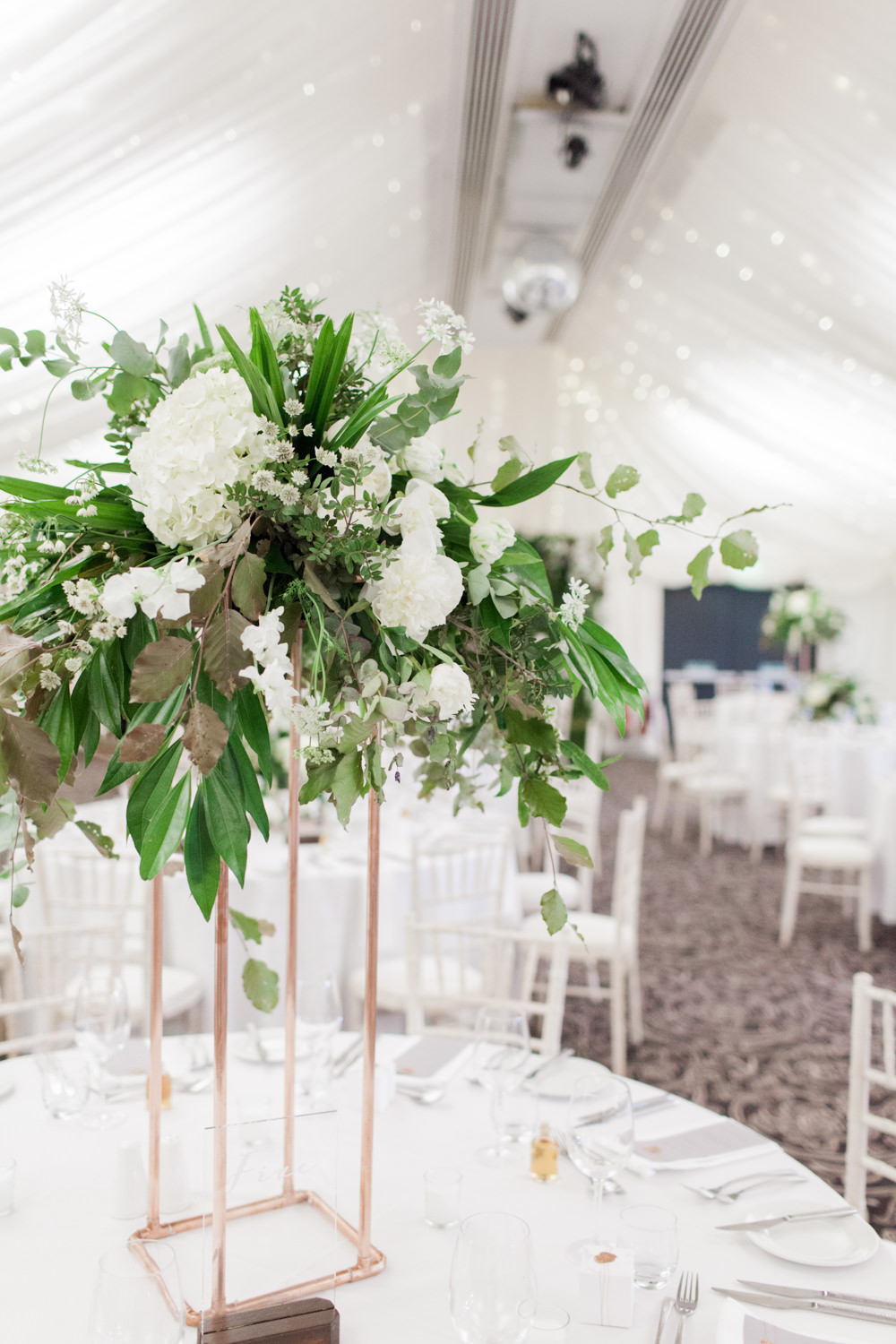 Greenery White Marquee Wedding At The Villa Levens With Copper