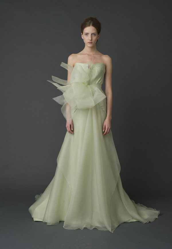 vera wang green dress