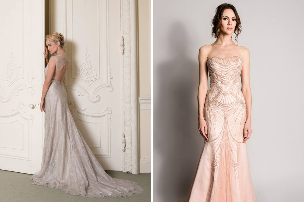 coloured bridal dresses