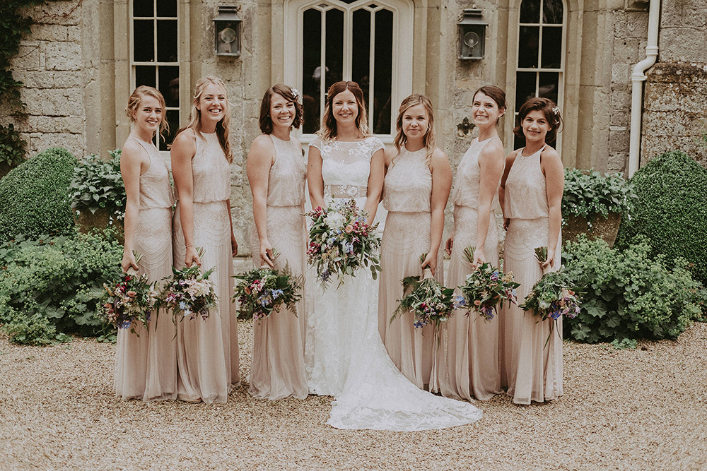 blush bridesmaid dresses