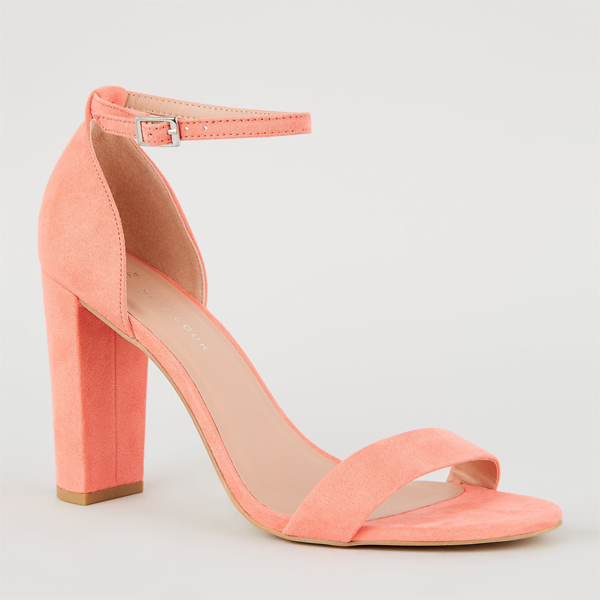 coral block heels