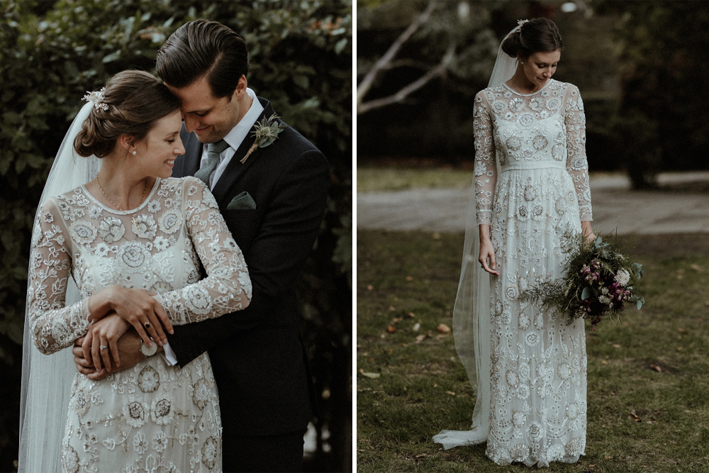 needle and thread wedding dress