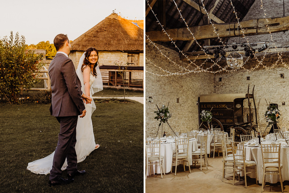Cogges Manor Farm Wedding with A Rustic Barn & Pastel Flowers