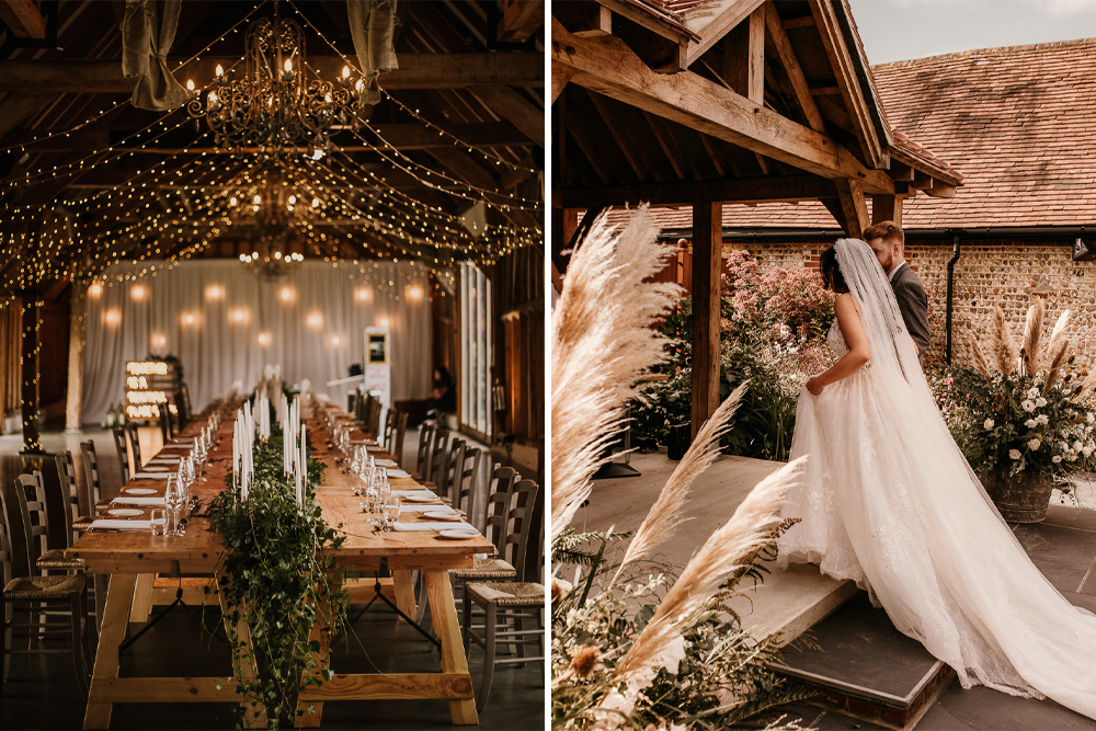 Southend Barns Intimate Wedding with Christian Blessing