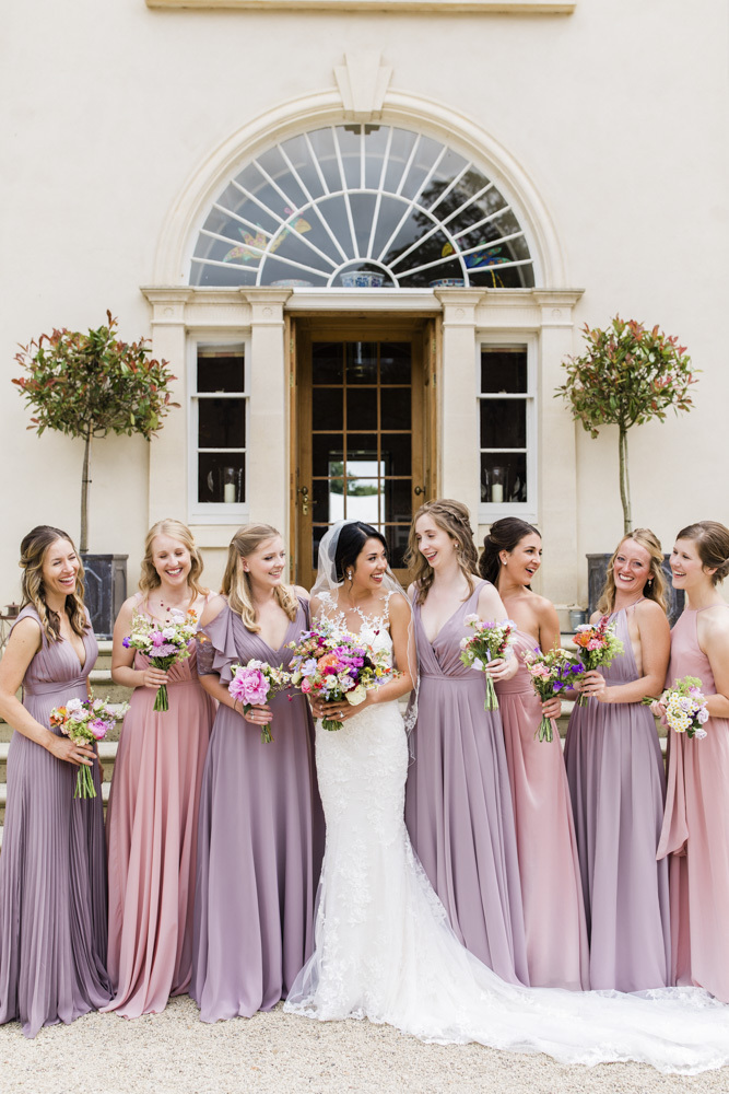 pink and lilac bridesmaid dresses Lilac and Pink Bridesmaid Dresses