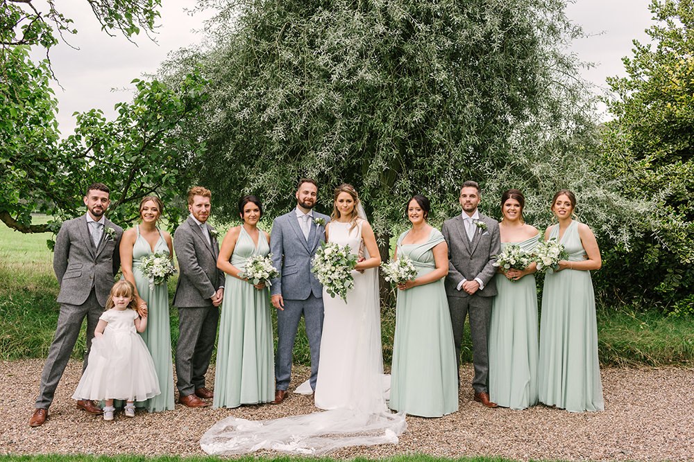 pale green wedding dress