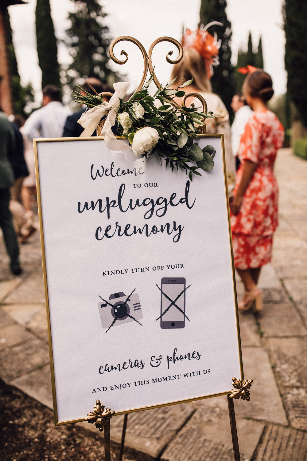 Signage for Wedding Reception Unplugged Ceremony Poster Gold Wedding Decor